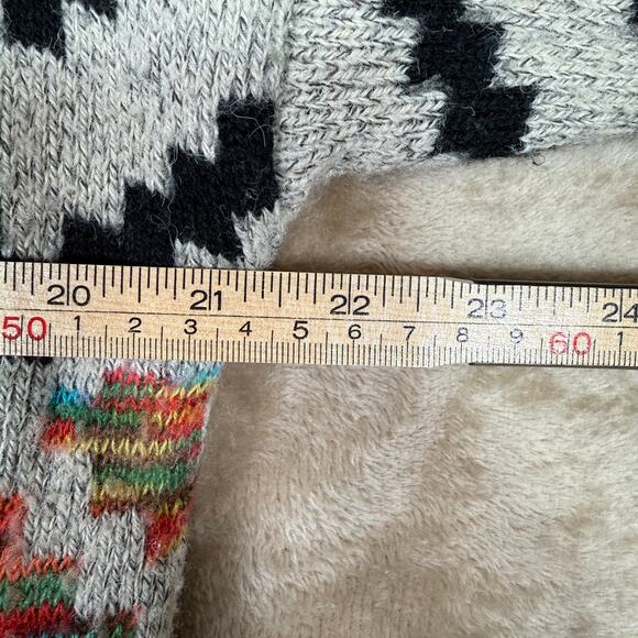 Dreamers Open Front Cotton Blend Tribal Geo Cardigan Moody | S/M - Picture 9 of 11